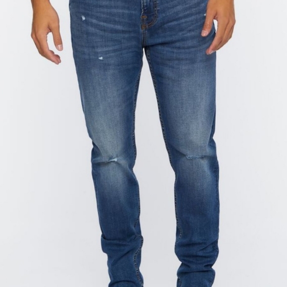 NWT Forever21 Mens Slim Fit Destructed Jeans - Picture 5 of 5